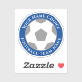 チーム名携帯電話付きサッカーファン シール (シート)