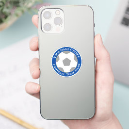 チーム名携帯電話付きサッカーファン シール