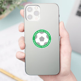 チーム名携帯電話付きサッカーファン シール