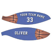 チーム名番号を持つブルーバスケットボールボール バスケットボール (パネル)