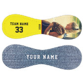 チーム名番号デニムジーンズフォトカスタム ソフトボール (パネル)