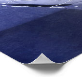 チーム名赤白青女子サッカーボールゴール ポスター (角)