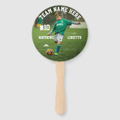 チーム名選手の写真番号と名前サッカー ハンドファン (裏面)