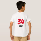 [チーム名]のグリッドアイアングラディエーター #34 カスタマイズ可能 Tシャツ (裏面フル)