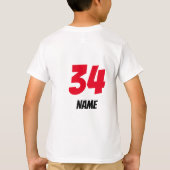 [チーム名]のグリッドアイアングラディエーター #34 カスタマイズ可能 Tシャツ (裏面)