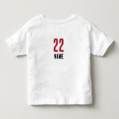 [チーム名]のグリッドアイアンスパーク #22 カスタマイズ可能 トドラーTシャツ (裏面)