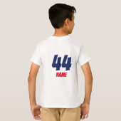 [チーム名]のグリッドアイアンベルサーカー #44 カスタマイズ可能 Tシャツ (裏面フル)