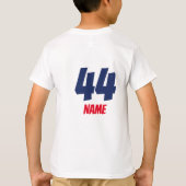 [チーム名]のグリッドアイアンベルサーカー #44 カスタマイズ可能 Tシャツ (裏面)
