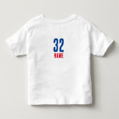 [チーム名]のグリディロン ダイナモ #32 カスタマイズ可能 トドラーTシャツ (裏面)