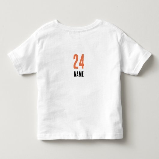 [チーム名]の小さな巨人#24カスタマイズ トドラーTシャツ (裏面)