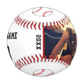 チーム名・番号・写真入りカスタム野球ボール 野球ボール (正面)