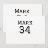 チーム名 選手名 日付 スポーツ メンズ ヴィンテージ 招待状 (正面/裏面)