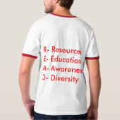 チーム図書館のエイズの歩行 Tシャツ (裏面)