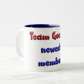 チーム変わり者の最新のメンバー ツートーンマグカップ (正面左)