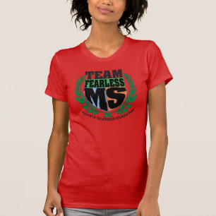 チーム大胆不敵なMSの女性のティー Tシャツ