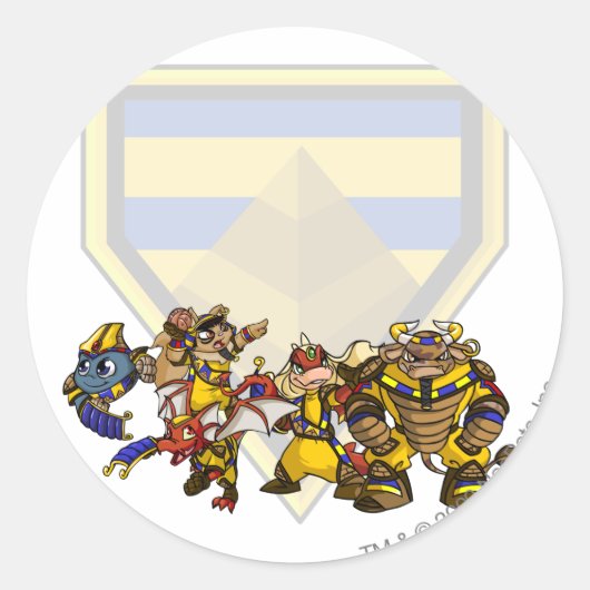 チーム失ったデザートグループ ラウンドシール (正面)