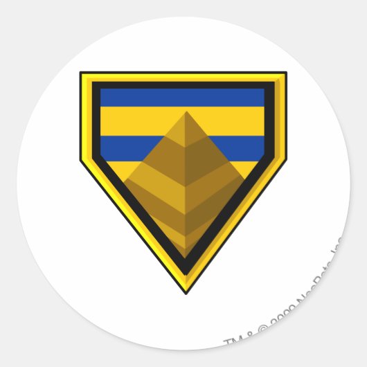 チーム失ったデザートロゴ ラウンドシール (正面)