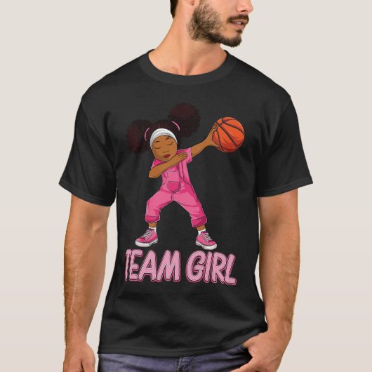 チーム女子バスケットボール選手 Tシャツ (正面)