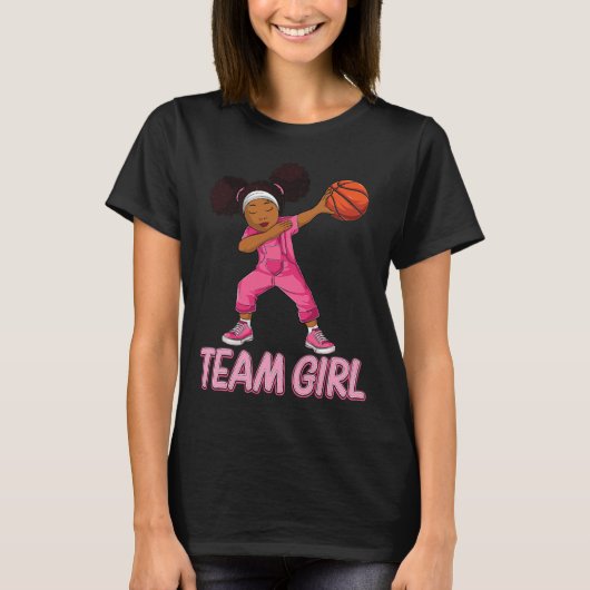 チーム女子バスケットボール選手 Tシャツ (正面)
