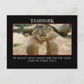 チーム実在ワークの意味 ポストカード (正面)