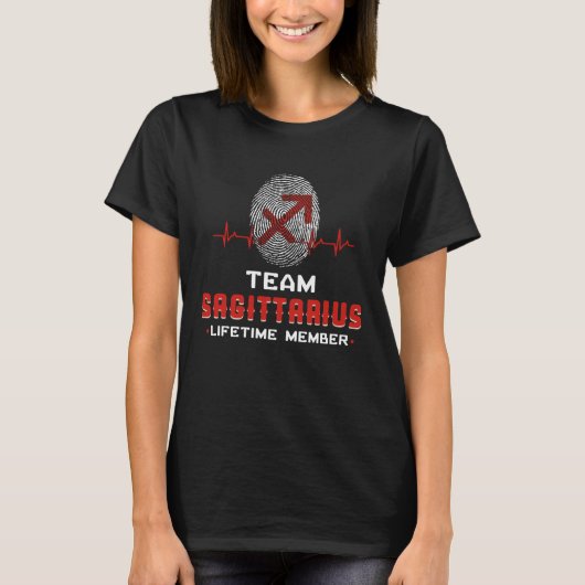 チーム射手座の終身会員 誕生日 11月 12月 Z Tシャツ (正面)