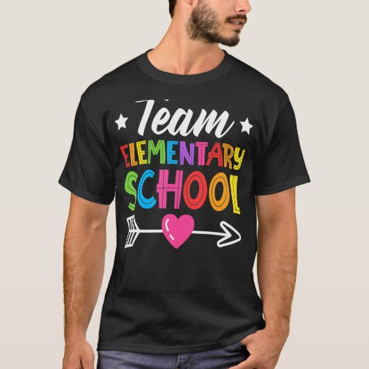 チーム小学校先生生徒戻る Tシャツ (正面)