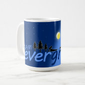 チーム常緑樹のマグ コーヒーマグカップ (正面左)