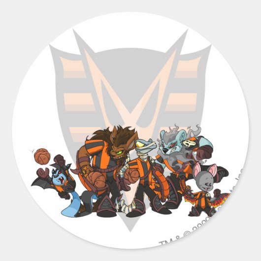 チーム幽霊のよく出るウッズグループ ラウンドシール (正面)