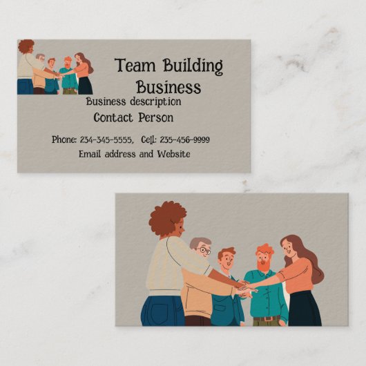 チーム建物チームワーク 名刺 (正面/裏面)