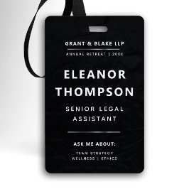 チーム建物ブラックモダンQRエレガントビジネス バッジ