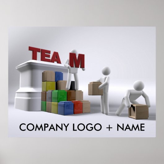チーム建物(カスタマイズ可能)ポスター – 様々なサイズ ポスター (正面)