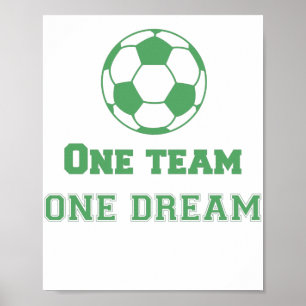 チーム引用文ワンチームワンドリームサッカー ポスター