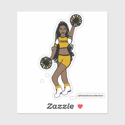 チーム応援のシールを黄色/白/黒に追加 シール (シート)