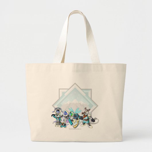 チーム恐怖山のグループ ラージトートバッグ (正面)