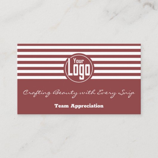 チーム感謝エレガンス:髪のサロンありがとう 名刺 (正面)