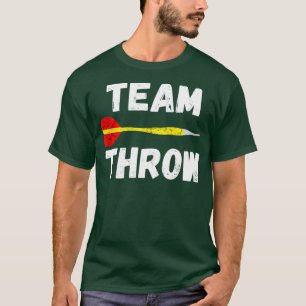 チーム投げダーツボード矢印ゲームプレーヤー Tシャツ