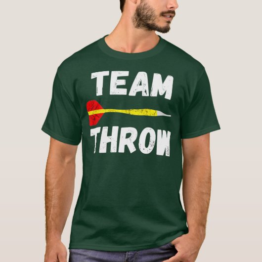チーム投げダーツボード矢印ゲームプレーヤー Tシャツ (正面)