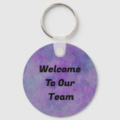 チーム抽象芸術会社の同僚の従業員へようこそ キーホルダー (正面)