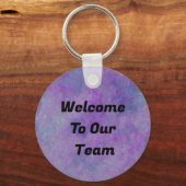 チーム抽象芸術会社の同僚の従業員へようこそ キーホルダー (正面)