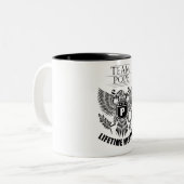 チーム教皇ライフタイムメンバー ツートーンマグカップ (正面左)