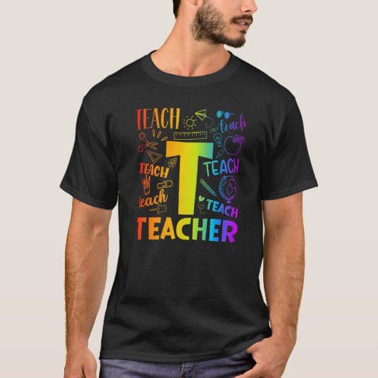 チーム新学期学校先生Tの初日 Tシャツ (正面)