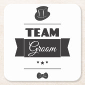 チーム新郎 スクエアペーパーコースター (正面)