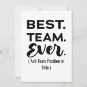 チーム最高のの常に、名前をカスタムするまたは仕事 (正面)