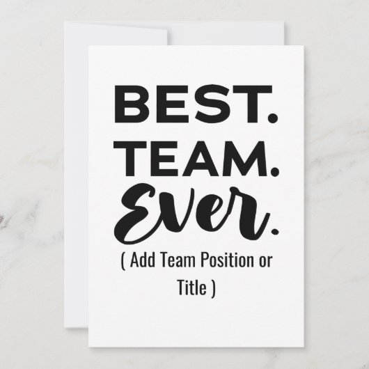 チーム最高のの常に、名前をカスタムするまたは仕事 (正面)