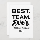 チーム最高のの常に、名前をカスタムするまたは仕事 (正面/裏面)