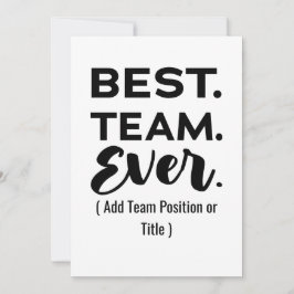 チーム最高のの常に、名前をカスタムするまたは仕事