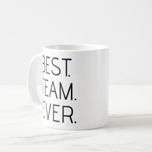 チーム最高のは常に従業員パーソナライズされたの評価 コーヒーマグカップ (正面左)
