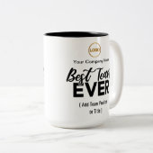 チーム最高のは常に | 名前をカスタムするとロゴ ツートーンマグカップ (正面右)