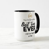 チーム最高のは常に | 名前をカスタムするとロゴ ツートーンマグカップ (正面右)