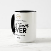 チーム最高のは常に | 名前をカスタムするとロゴ ツートーンマグカップ (正面左)